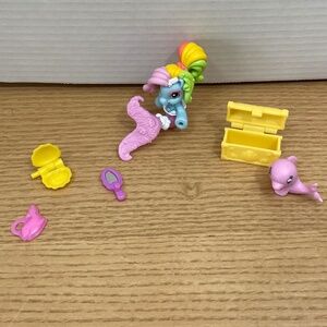 My Little Pony Ponyville Rainbow Dash Mermaid & Accessories Dolphin & More 2009